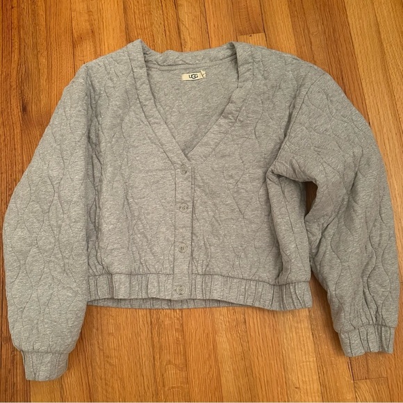 UGG Quilted Quinby Cardigan Size L #j6 - Picture 1 of 7